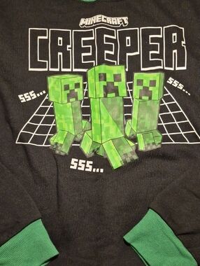 Boys Minecraft Creeper Fleece Pullover